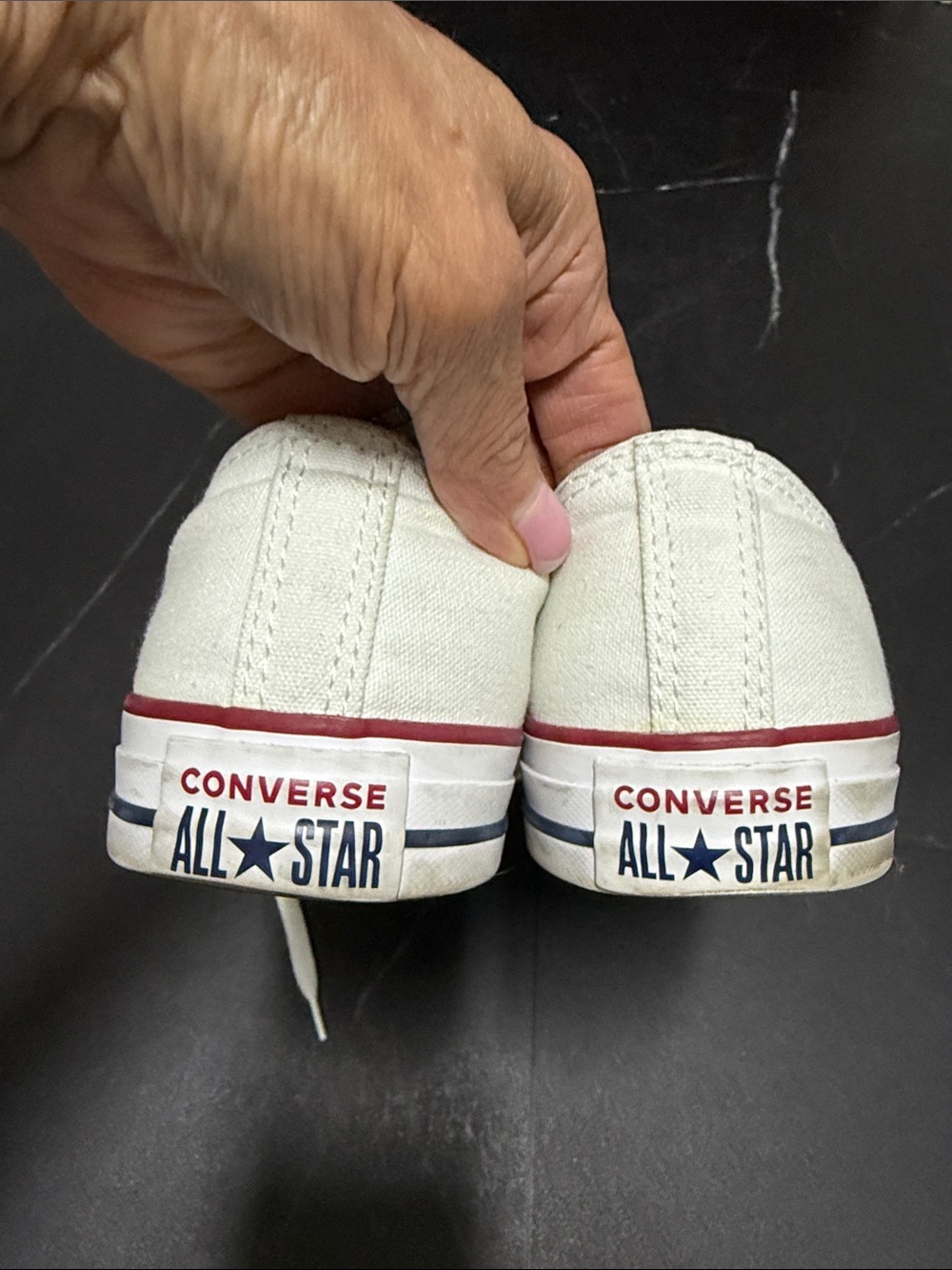 Converse All*Star White Low-Top Canvas Sneakers -Unisex - Men9.5/Women11.5 - Picture 2 of 8